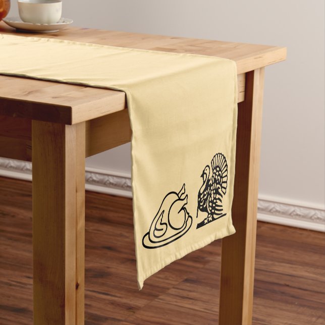 CHEMIN DE TABLE COURT NAPPE DE TABLE THANKSGIVING TRADITIONNELLE (In Situ)