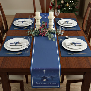 Chemin De Table Court Nativité Jésus est la raison Table Runner