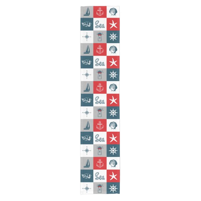 Chemin De Table Court Nautical themed design (Devant)
