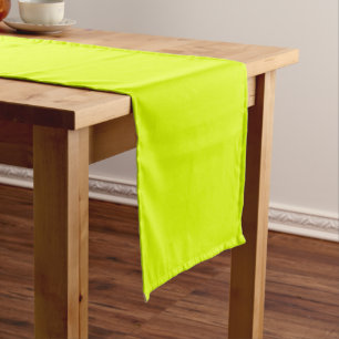 Chemin De Table Court Neon Chartreuse couleur solide Couleur tendance