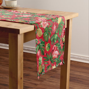 Chemin De Table Court Noël en juillet Motif tropical