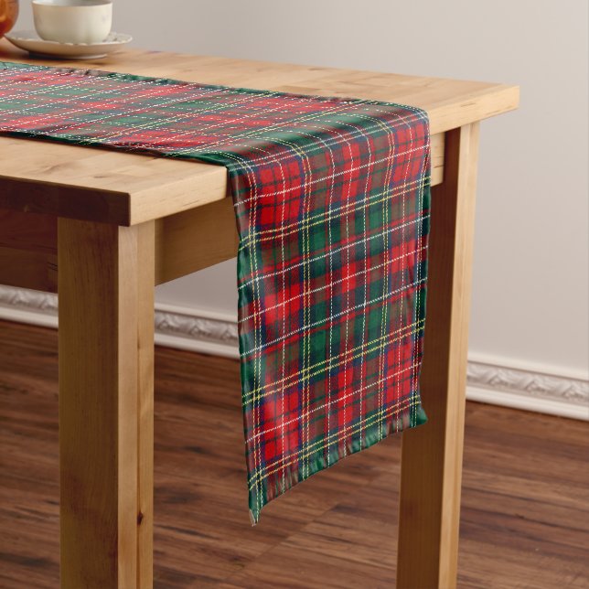 Chemin De Table Court Noël Tartan écossais classique (In Situ)