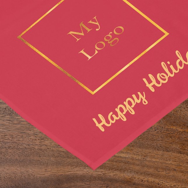 Chemin De Table Court Noël vacances rouge or salon business logo (Créateur téléchargé)