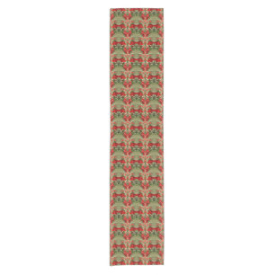 Chemin De Table Court Nostalgale Mistletoe et Holly Christmas