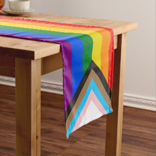 Chemin De Table Court Nouveau drapeau couleurs rayures de la fenêtre clo