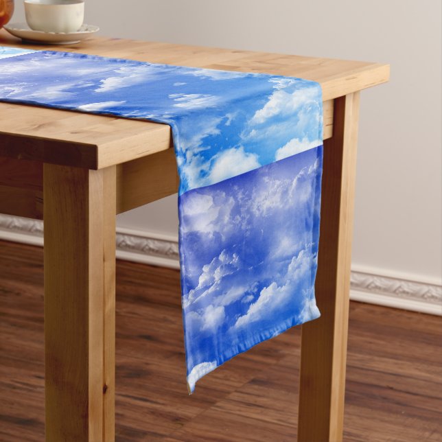 Chemin De Table Court Nuages (In Situ)