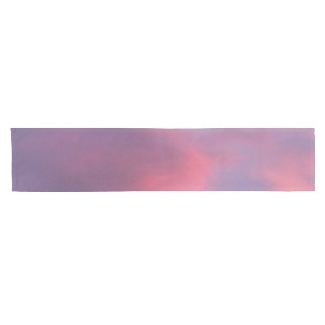 Chemin De Table Court Nuages roses bleus (Horizontal)