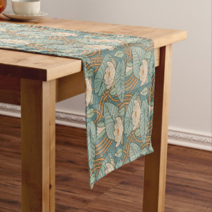 Chemin De Table Court Nymphéas Art Nouveau Naturel
