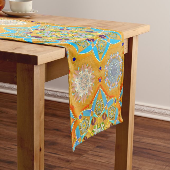 Chemin De Table Court Octo brightener arabesque maure style tangerine (In Situ)