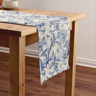 Chemin De Table Court Oiseaux Whimiques Parmi Les Arbres Nappe