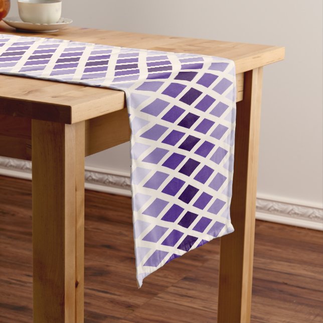 Chemin De Table Court Ombre Diamant Violet (In Situ)