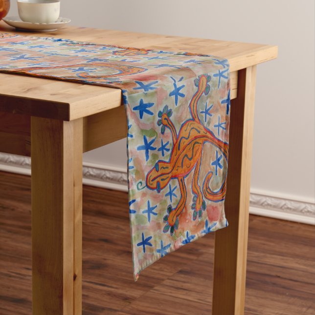Chemin De Table Court Orange Gecko Table Runner (In Situ)
