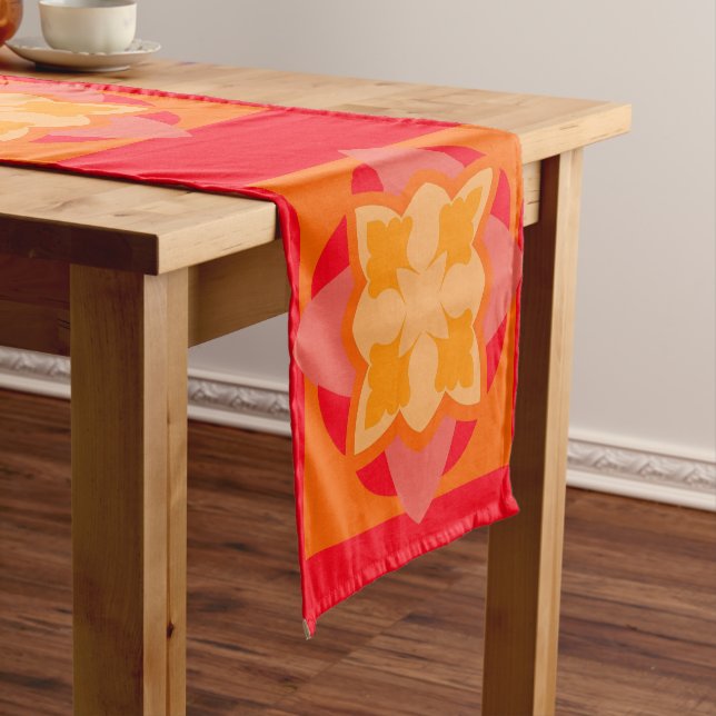 Chemin De Table Court Orange sanguine (In Situ)