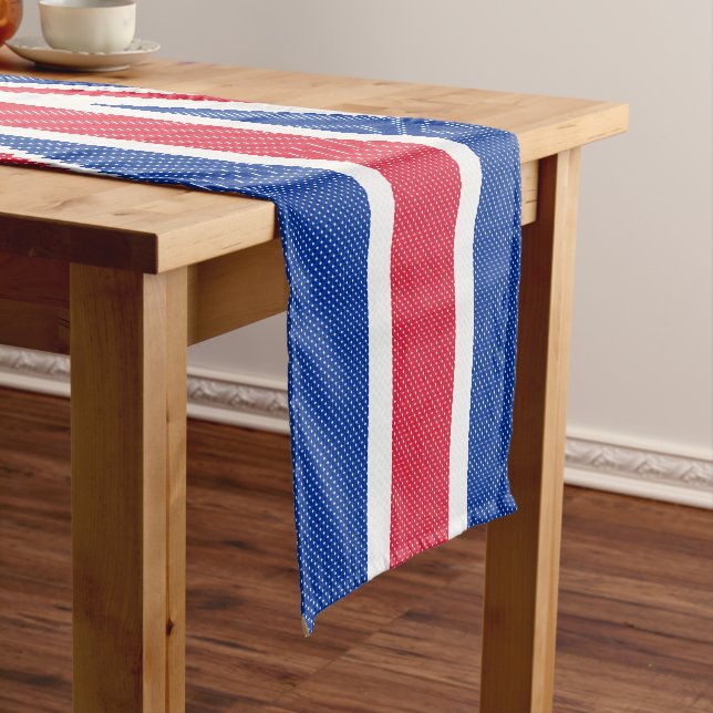 Chemin De Table Court Original cross-stitch design Union Jack (In Situ)