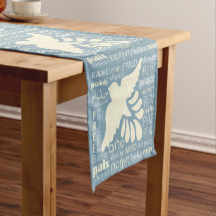 Chemin De Table Court PAIX dans le coureur fait sur commande de table de