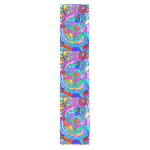 Chemin De Table Court paix et amour super colorés