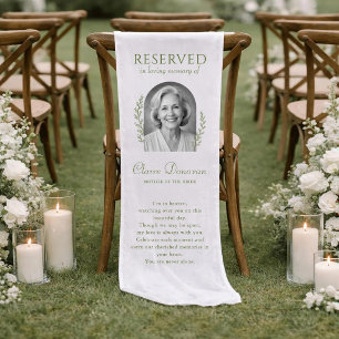 Chemin De Table Court Panneau de chaise de mariage réservée personnalisé