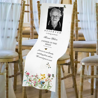Chemin De Table Court Panneau de mariage commémoratif Couverture de chai
