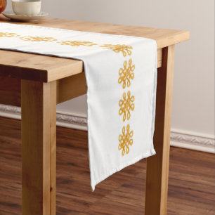 Chemin De Table Court PANNEAU EN CELTIQUE D'OR 14x72