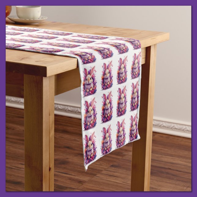 Chemin De Table Court Papier de papier à envelopper de lapin de Pâques - (Créateur téléchargé)