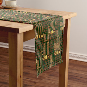 Chemin De Table Court Papier Kuba africain