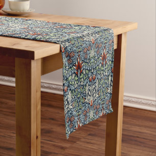 Chemin De Table Court Papier peint floral Morris Navy Blue Snakeshead