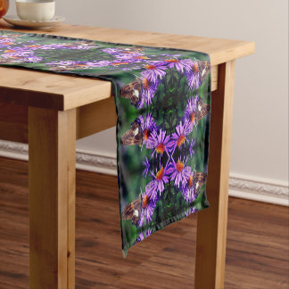 Chemin De Table Court Papillon Lady Peint Sur Aster Flower Abstrait