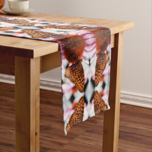 Chemin De Table Court Papillon sur le Motif Abstrait du confleur