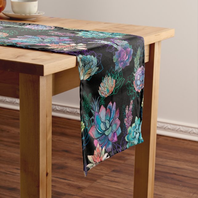 Chemin De Table Court Parti Succulent (In Situ)