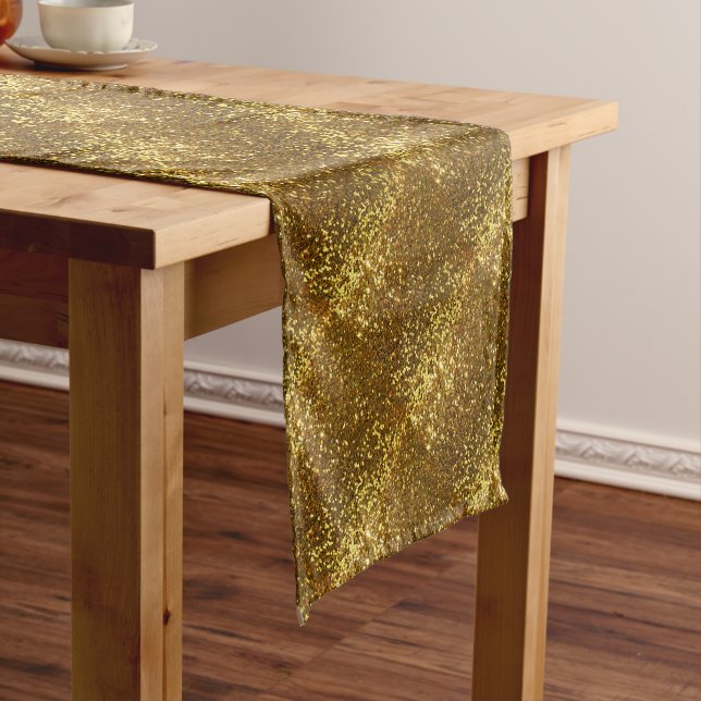 Chemin De Table Court Parties scintillant or (In Situ)