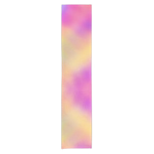 Chemin De Table Court Pastel Iridescente Coloré Design dégradé