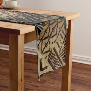 Chemin De Table Court Patina rustique Afrocentrique