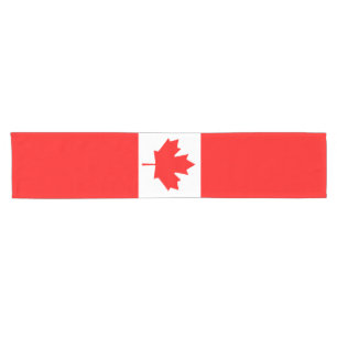 Chemin De Table Court Patriotic National Flag of Canada