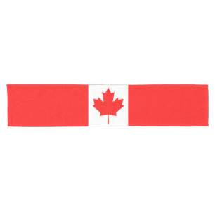 Chemin De Table Court Patriotic National Flag of Canada