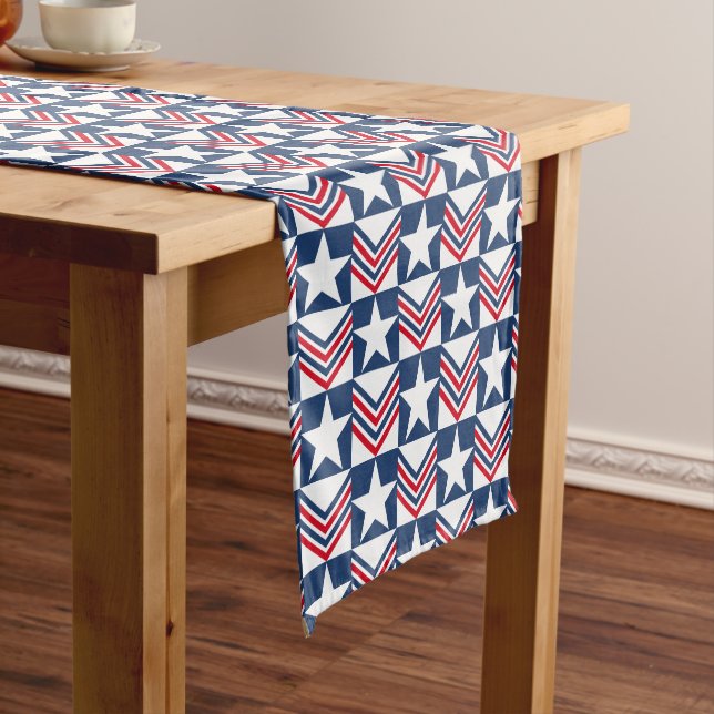 Chemin De Table Court Patriotic Stars Table Runner (In Situ)