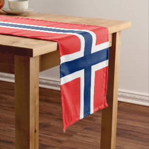 Chemin De Table Court Patriotique norvégien de drapeau de la Norvège