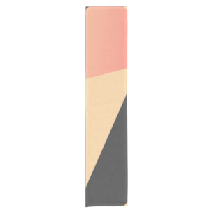 Chemin De Table Court Pêche minimale simple, corail, et géométrique n