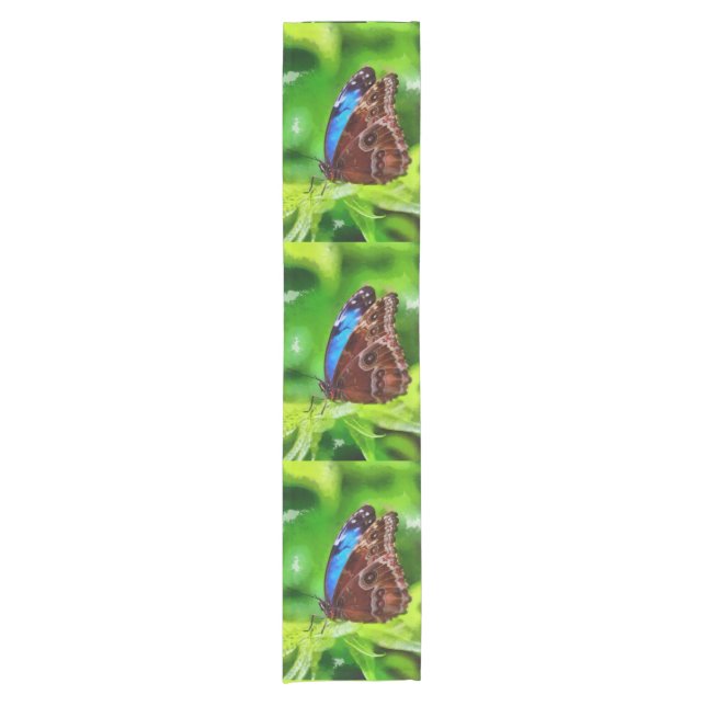 Chemin De Table Court Peinture à papillon (Devant)