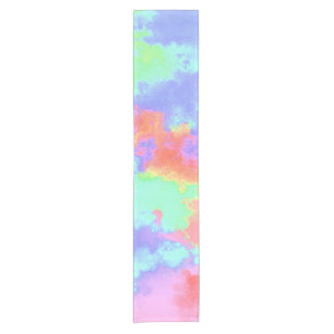 Chemin De Table Court Peinture arc-en-ciel