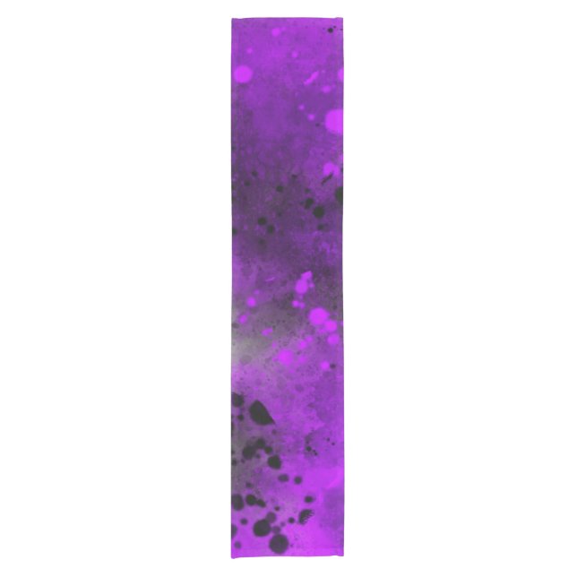 Chemin De Table Court Peinture violette rétro (Devant)