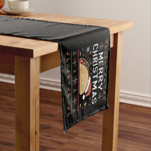 Chemin De Table Court Père Noël Taco Noël Sweater Lumineux Horrible