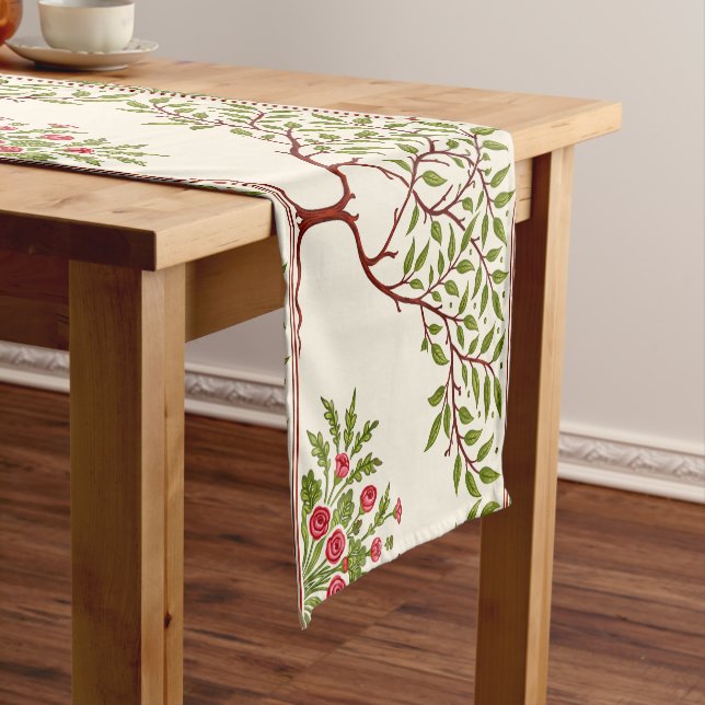 Chemin De Table Court Petite frise d'arbre pour William Morris (In Situ)
