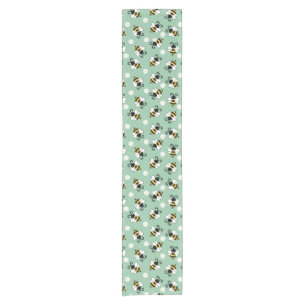Chemin De Table Court Petites abeilles mignonnes et fleurs marguerites m