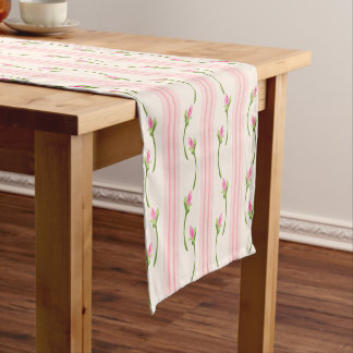 Chemin De Table Court Petites Fleurs Roses