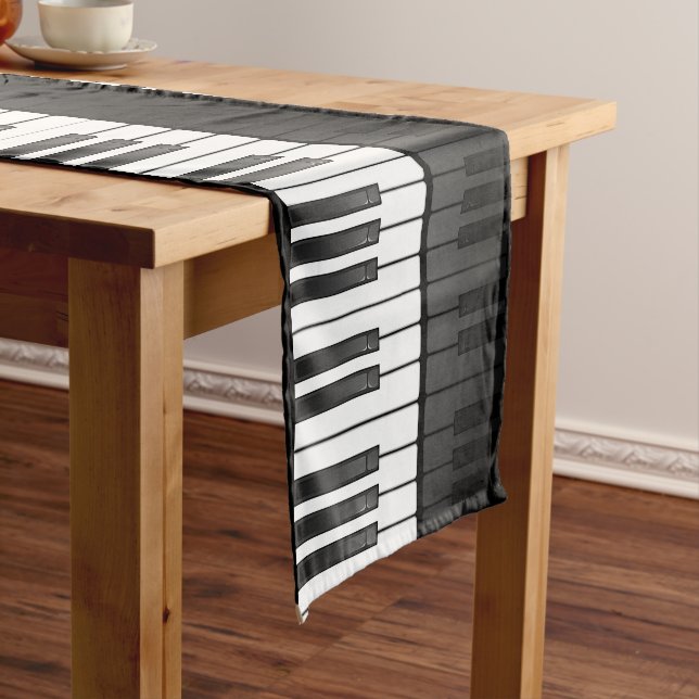 Chemin De Table Court Piano Keyboard Design Table Runner (In Situ)