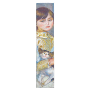 Chemin De Table Court Pierre-Auguste Renoir - Enfant avec chat