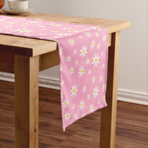 Chemin De Table Court Pink Daisy Table Runner