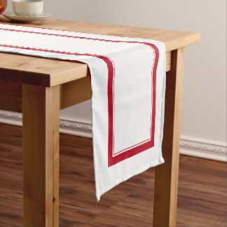 Chemin De Table Court PixDezines accent rouge de pompière DIY couleur