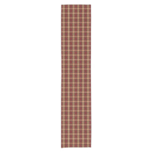 Chemin De Table Court Plaid de pixel en rouge et or