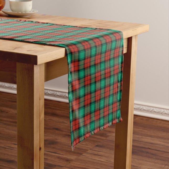 Chemin De Table Court Plaid traditionnel de Noël (In Situ)
